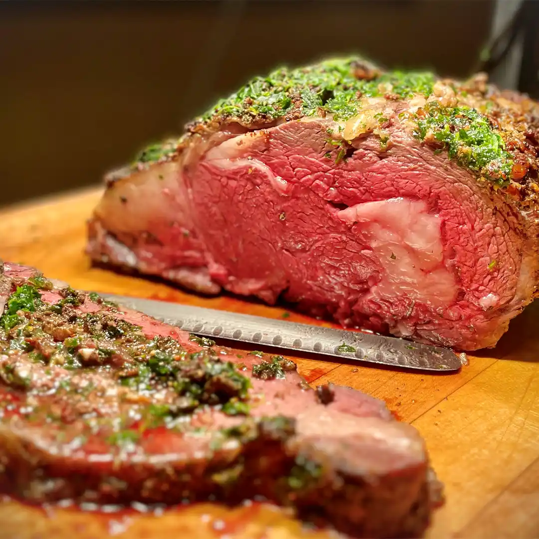 carved smoked prime rib from fat freddys phoenix bbq catering menu