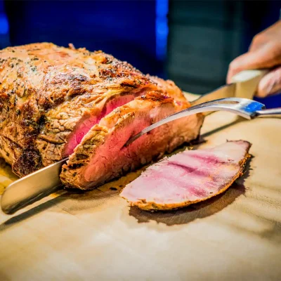 prime rib being carved at an event in Chandler, AZ